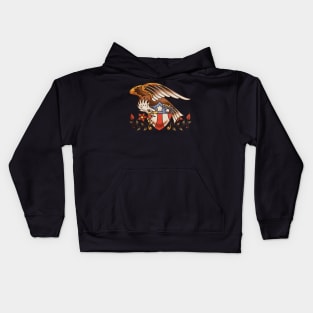 American Traditional Eagle and Shield Kids Hoodie